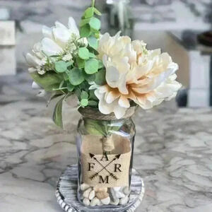 NEW Southern Style Centerpiece - Farmhouse Faux Floral Arrangement - So pretty!